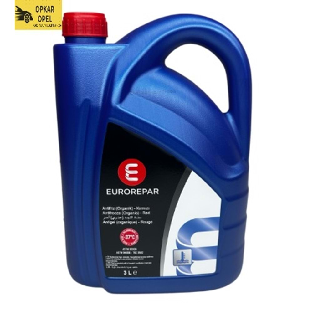 Antifiriz Kirmizi Organik 3lt Eurorepar