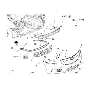 Chevrolet Cruze Ön Tampon Alt Destek Lastiği 94525856