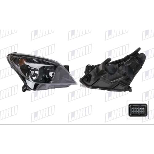 Far Sağ Siyah Motorlu( Füme ) Sari Sinyal Opel Astra H 2007-2010