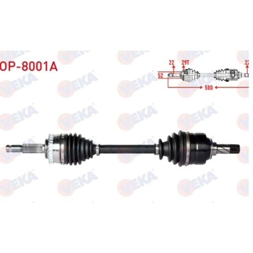 Aks Komple Sol Corsa C Combo C Abs Li Z13dth 374466