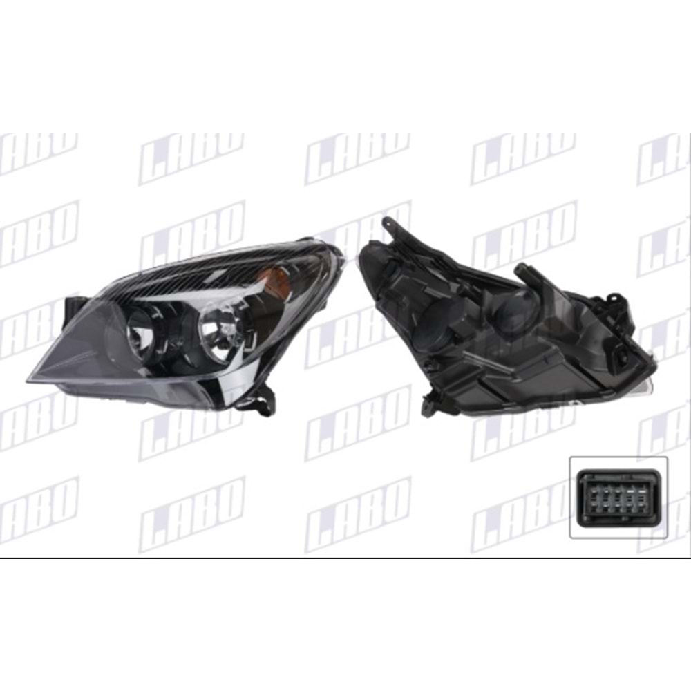 Far Sol Siyah Motorlu( Füme ) Sari Sinyal Opel Astra H 2007-2010