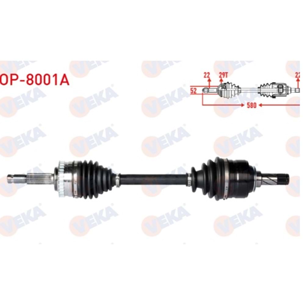 Aks Komple Sol Corsa C Combo C Abs Li Z13dth 374466